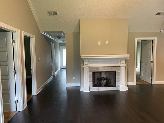Living room with fireplace