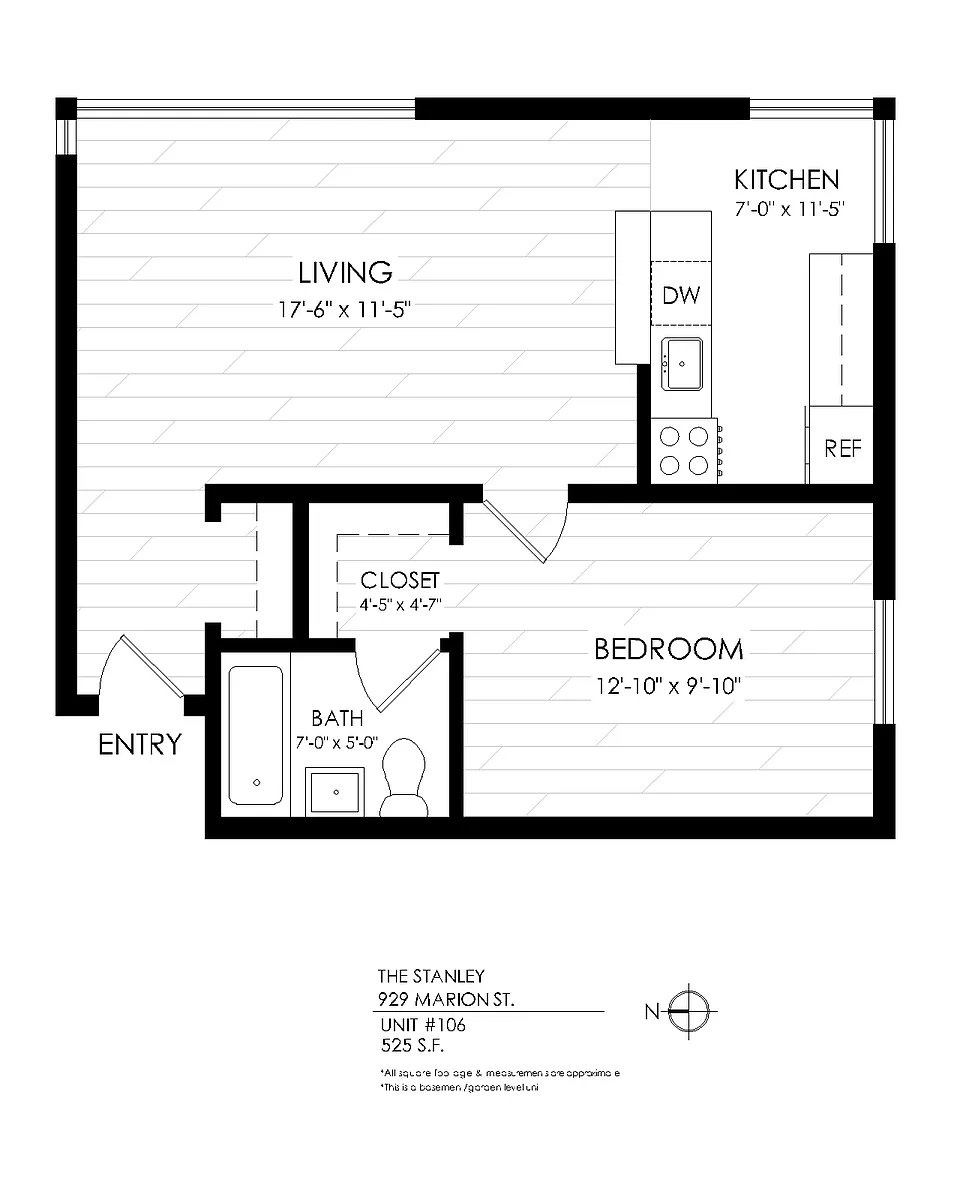 Floor plan 1 bed