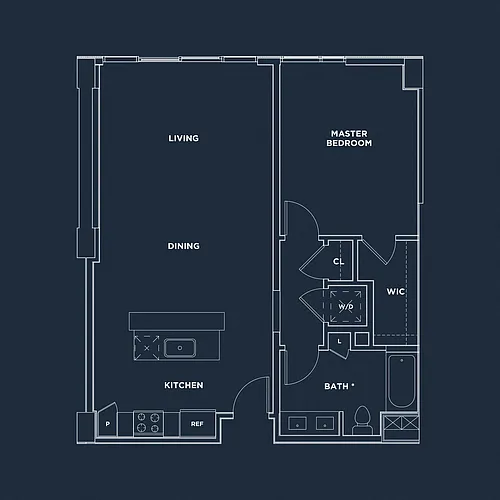 Floor plan ONE BEDROOM