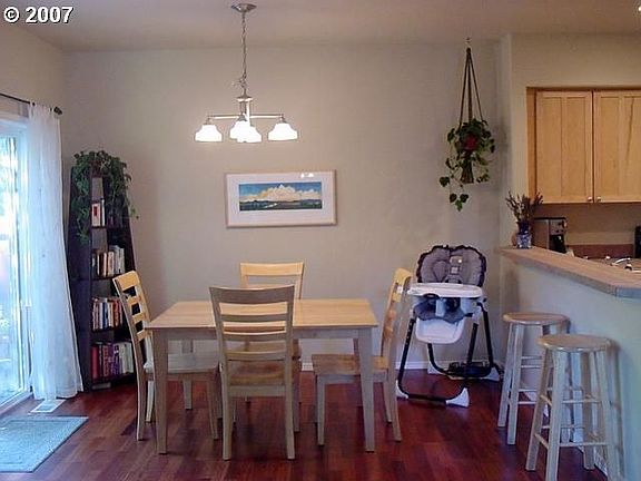 Dining room, part of the open floor plan