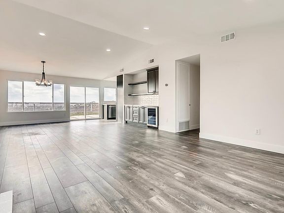 Open concept living/dining area