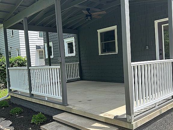 Rear porch view.