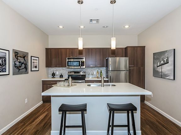 Kitchen with granite countertops