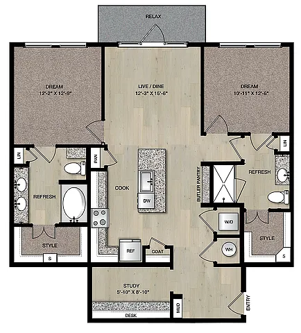 Floor plan B1B