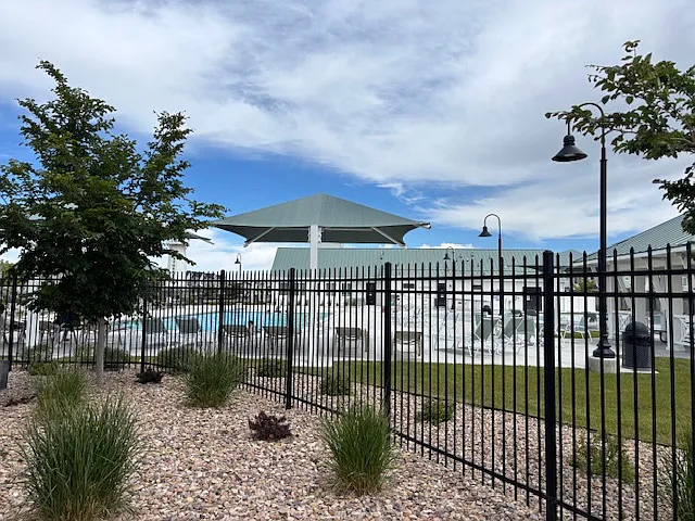 Second pool around the corner from house. 5 minute walk