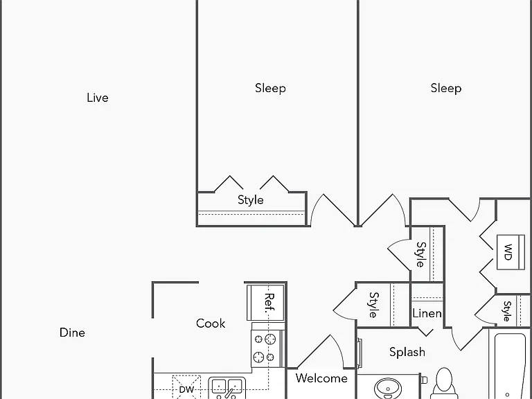 2 Bed 1 Bath with Washer Dryer 2 Bed 1 Bath with Washer Dryer
