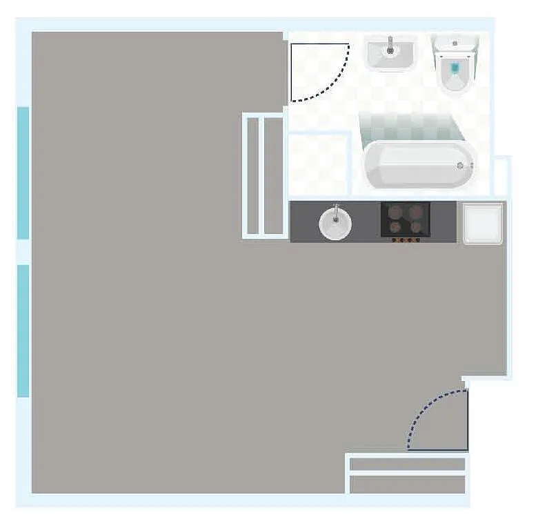 Floor plan Studio Premium Solo
