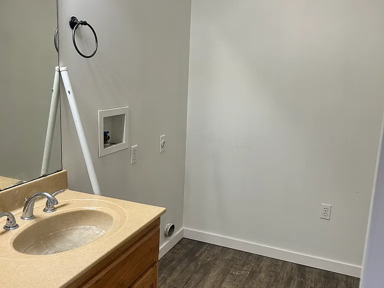 Vanity with washer and dryer hook up