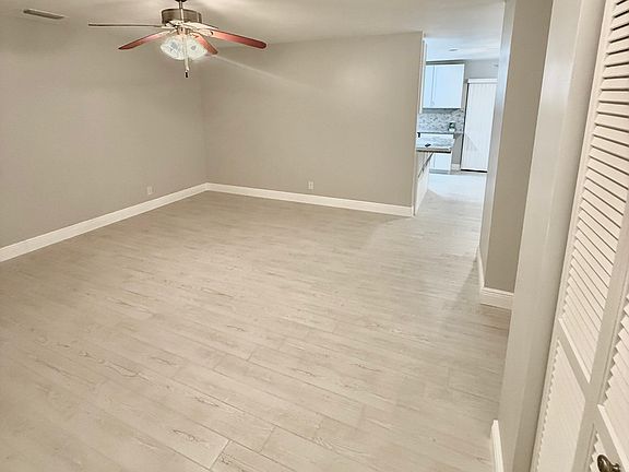 living room front door view