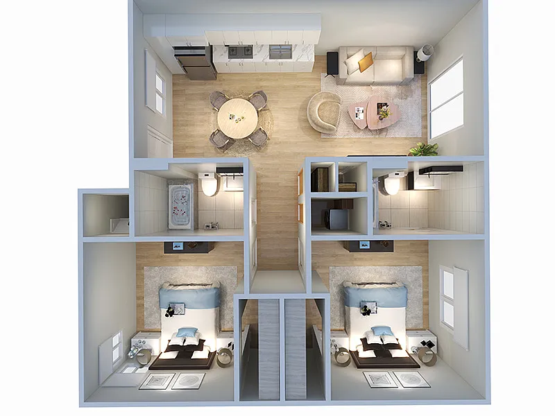 Floor plan 2X2