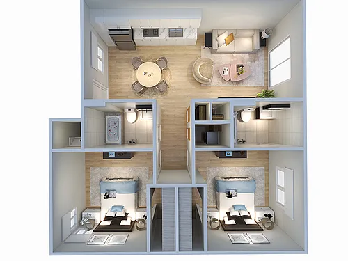 Floor plan 2X2
