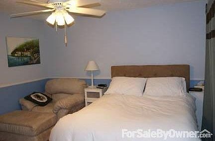 Master bedroom : Has wood floors, large window, attached bathroom (new vanity) and two closets.
