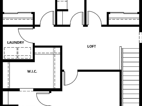 The second floor of the Foster has the bedrooms.
