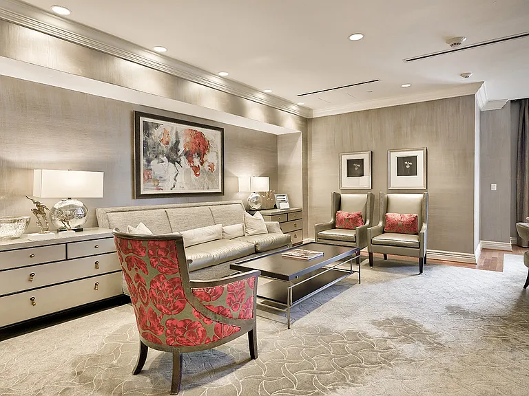 Coffee table and seating area