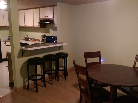 Dining room looking into kitchen
