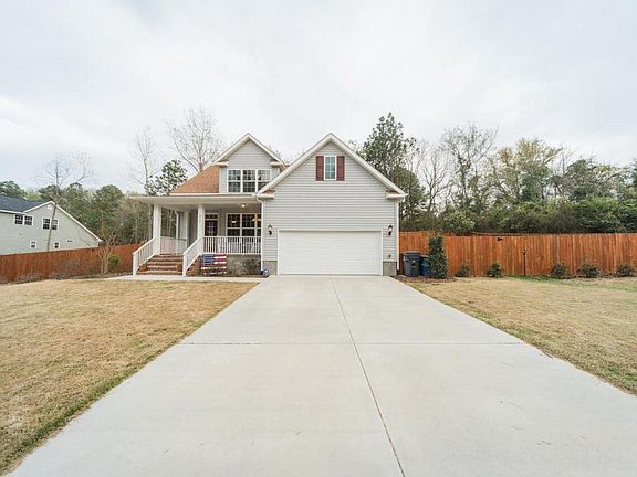 front yard & 2 car garage