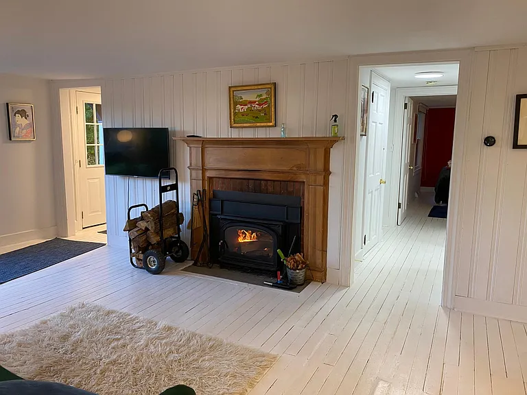 The fireplace