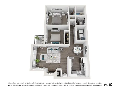 Floor plan 2 X 1 Fully Renovated