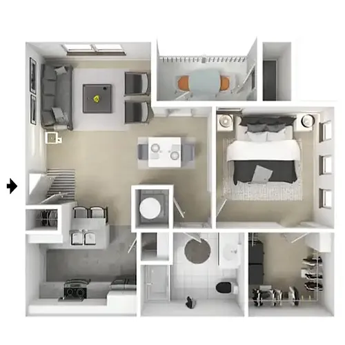 Floor plan 1 X 1