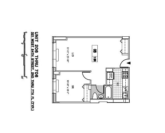 2nd image of 321 W 54th St APT 706