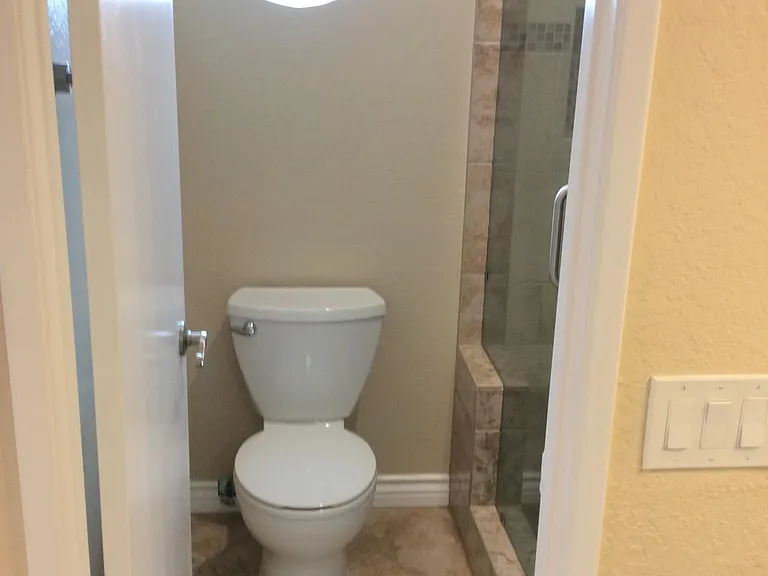 Master toilet and walk in shower