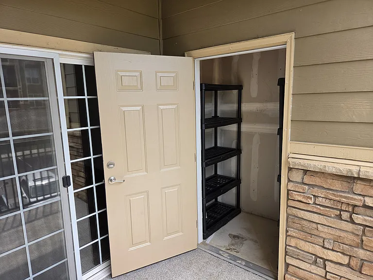 Outdoor balcony storage space