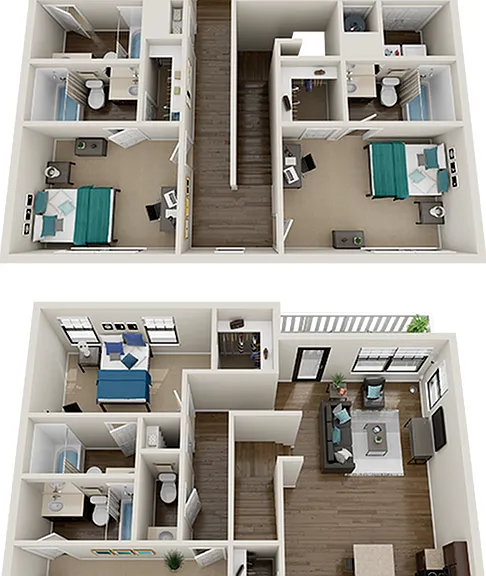 5x5.5 Floor Plan - The Collective at Clemson
