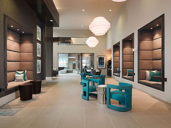 Clubhouse seating areas