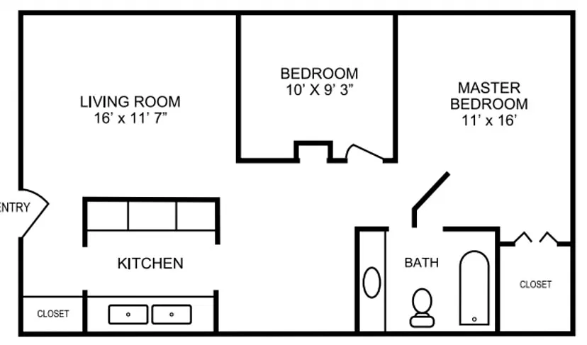 Floor plan 2 Bedroom