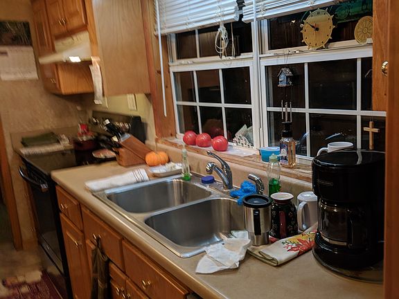 Galley kitchen.