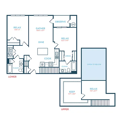 Floor plan Tea House B1 Loft