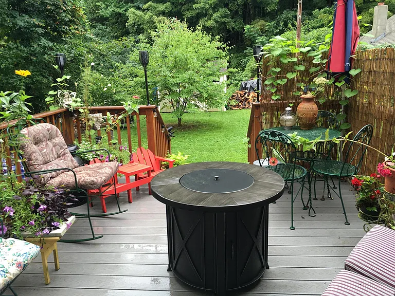 Back deck off dining room.