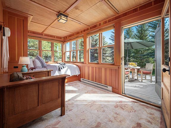 Sleeping porch opens onto back deck. Fully insulated for summer and winter use