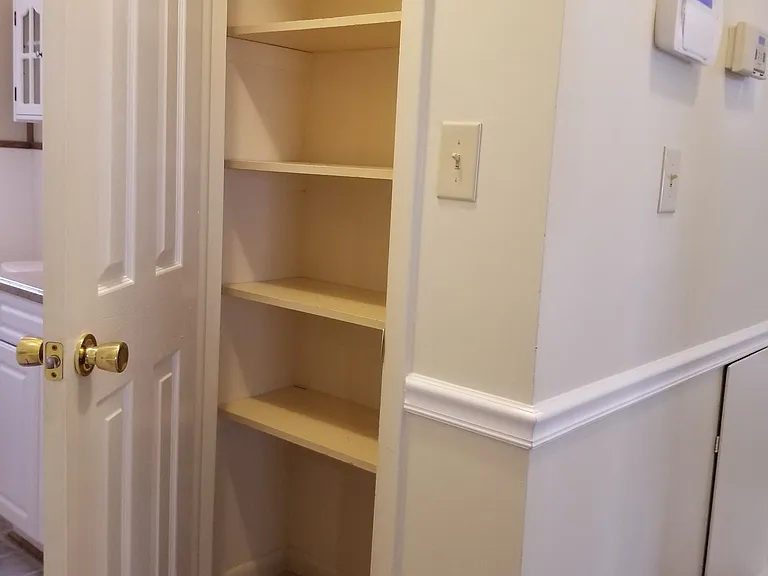 First right on hallway.
Linen closet.