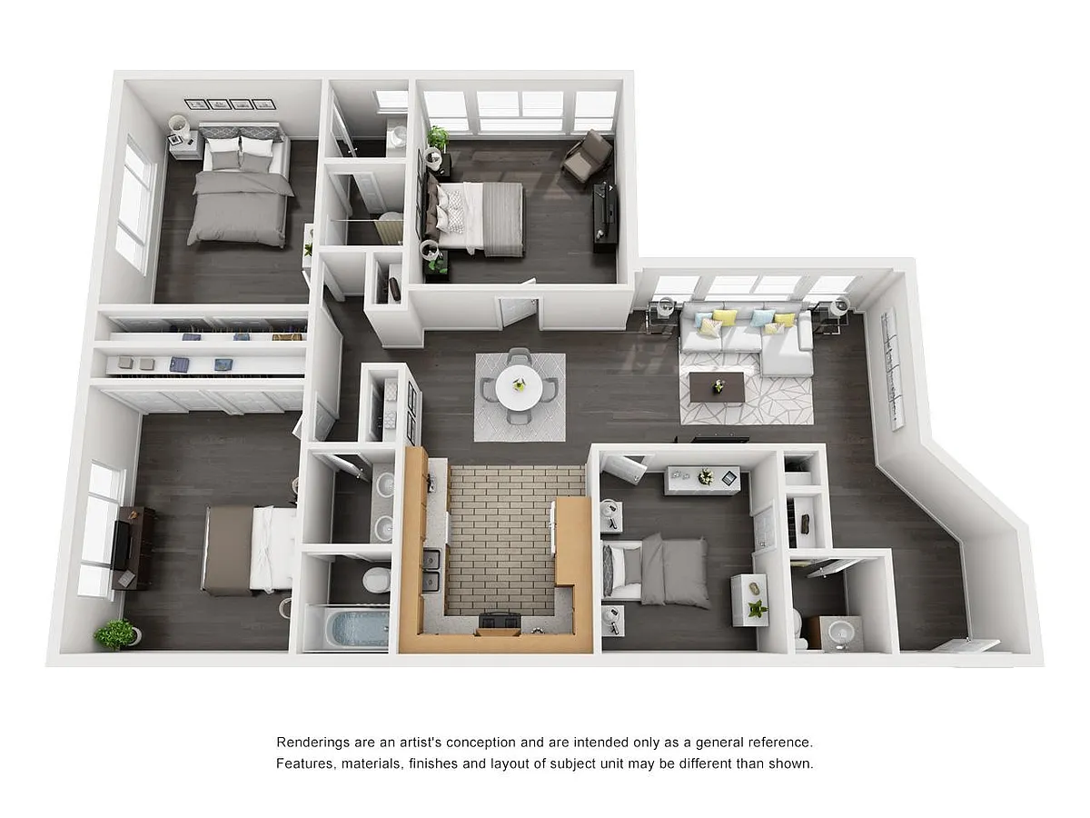 Floor plan The Tahitian- 4 Bed Furnished 2026-2027