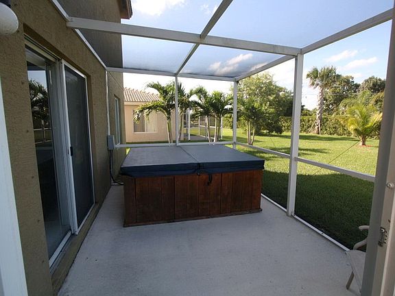 Screened in patio view #2
