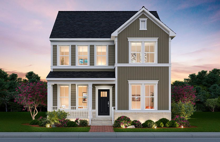 Portland Exterior Rendering - Elevation 1 at Potomac Shores