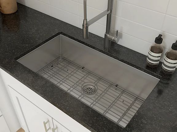 Kitchen with stainless steel undermount sink-Artist Rendering
