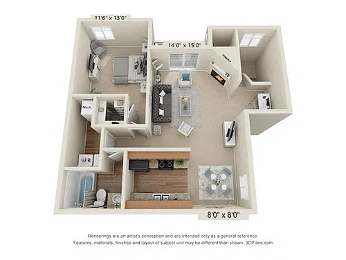 Floor plan THE CAMBRIDGE I UPPER