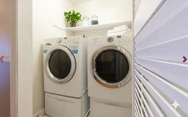 Shared laundry upstairs