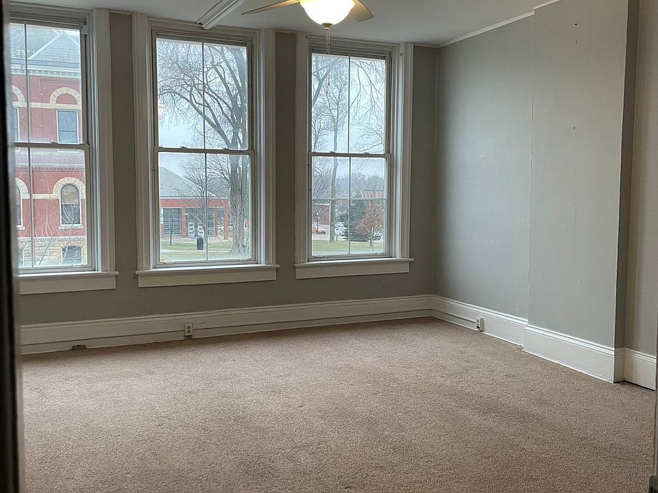 Living room with high ceilings and great views