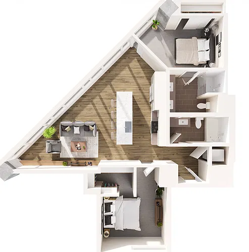 Floor plan Two Bedroom