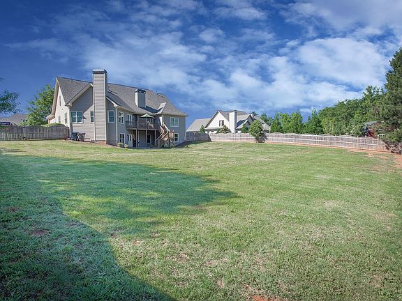 large fenced in backyard
