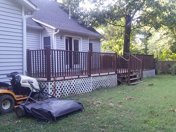 Back view of large deck