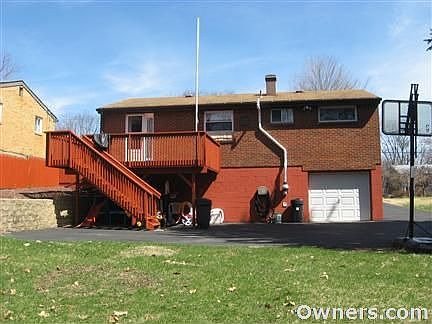 Back of house, newly stained deck