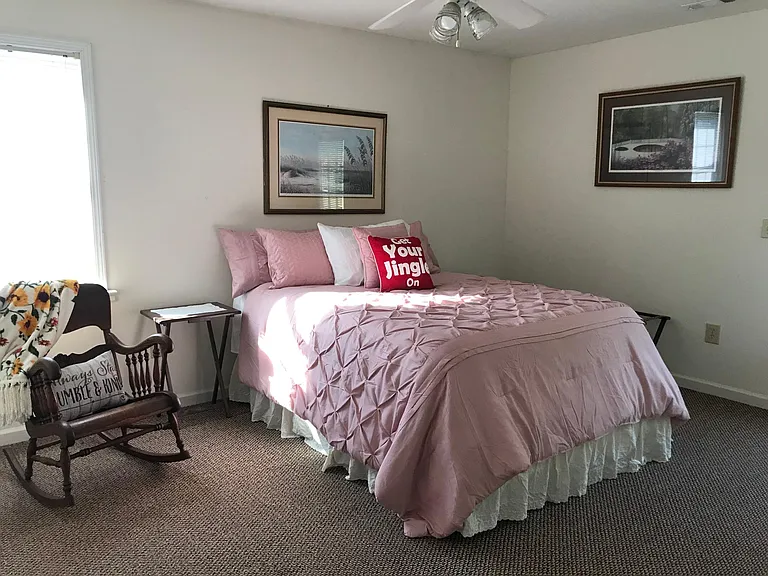 Master Bedroom decorated for Holiday Guests!