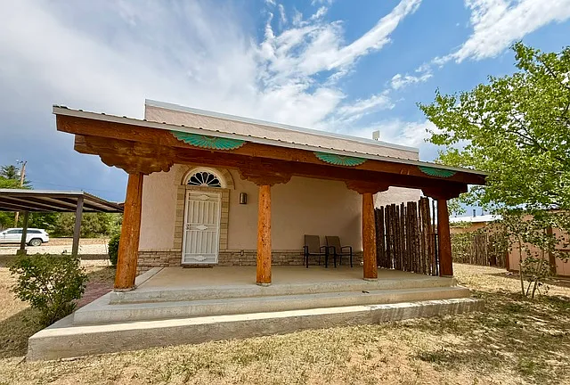 side view of house with covered patio