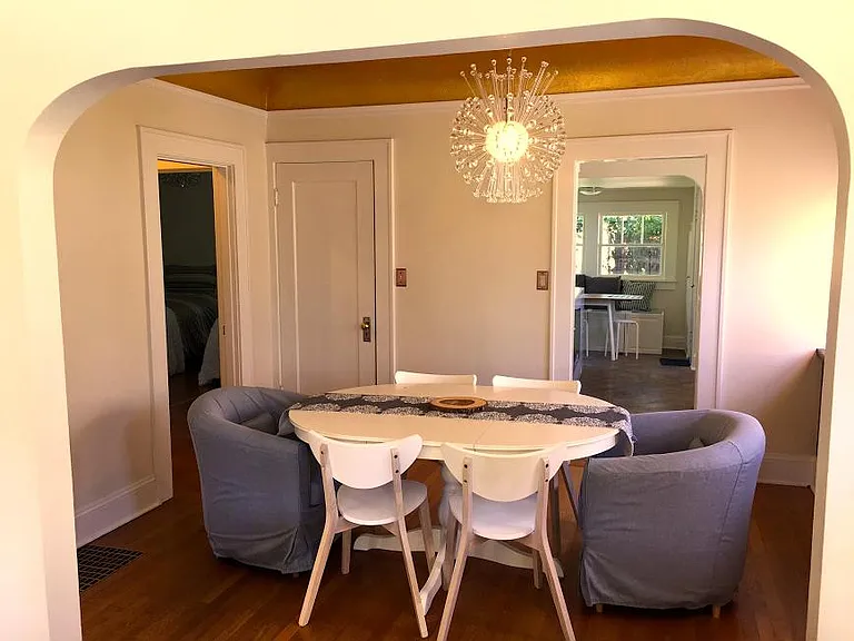 Dine in Large Dining Room Opening to Living Room, With Funky