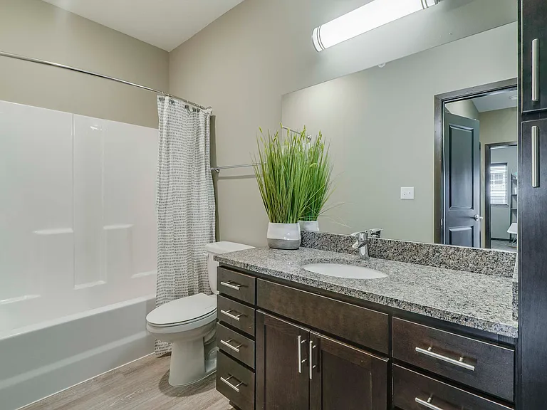 Each of our apartments feature modern fixtures and granite countertops in every bathroom.