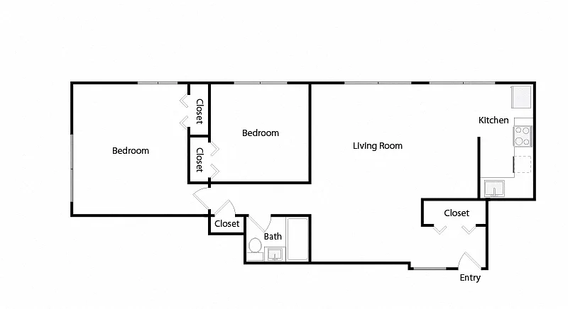 Floor plan Hudson Street - Near Clarendon Metro